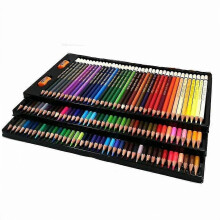 (As show, One size) 120 Colored Pencils With Metal Box Of - Easy Access With 3 Compartments - Ideal Set For Artists, Adults EOM
