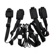 (As show, One size) Party Favors Couples Gift Set Bed Handcuffs Ankle Cuff Restraints For Women Men Couples Adult Games HQI
