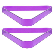 (Purple, One size) 2pcs Games Billiard Ball Holder Pool Table Ball Rack Triangle Billiard Organizer for Club