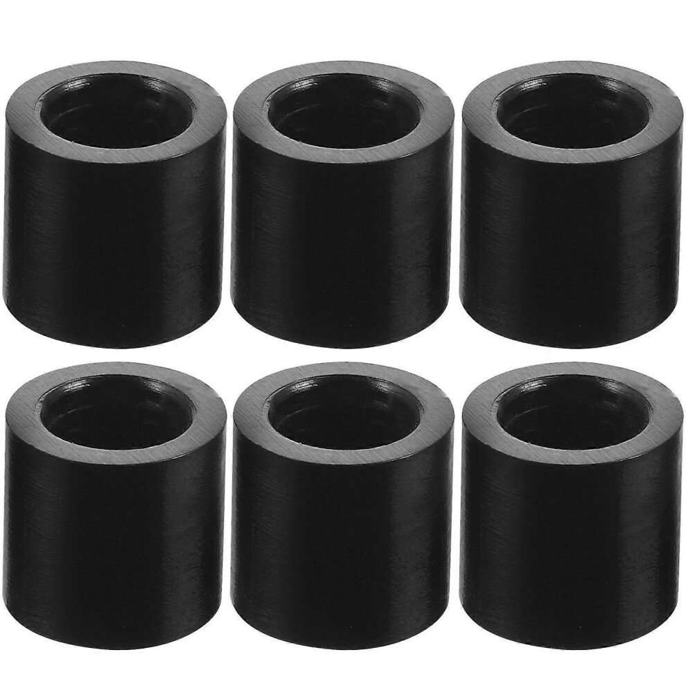 Kricely (, One Size) 6Pcs Professional Billiard Cue Ferrules Plastic Snooker Cue Hoop Billiard Accessory Black
