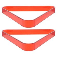 (Red, One size) 2pcs Games Billiard Ball Holder Pool Table Ball Rack Triangle Billiard Organizer for Club