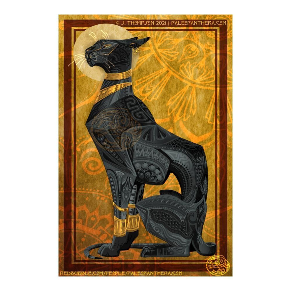 (black, 20x30cm No Frame) Vintage Egyptian Pet Cat Retro Canvas Paintings Ancient Egypt Pharaoh Golden Luxury Classical Art Poster Prints Home Wall Decor