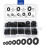(As show, One size) Black Plastic Washers,washer For Mechanics,500 ISH 1