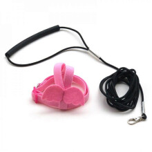 (XS, Pink) Adjustable Parrot Bird Harness Leash Set Anti-bite Training Outdoor Flying Rope TKU