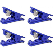 (As show, One size) 4 Pack Pvc Tube Cutter Nylon Plastic Hose Cutter For Up To 1/2" Od Pu Pe Tube, Blue ANT
