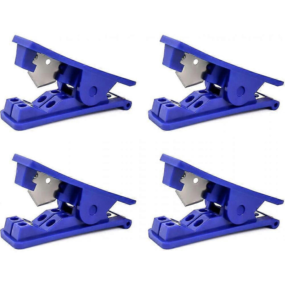 (As Show, One Size) 4 Pack Pvc Tube Cutter Nylon Plastic Hose Cutter For Up To 1/2" Od Pu Pe Tube, Blue Ant 5093216535805