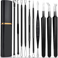(As show, One size) Tool Kit, 10 Piece Professional Acne Extraction Tools Acne Removal Kit FAV