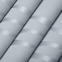 950cm x 53cm Grey Background Silver Waves Pattern Non-pasted Wallpaper