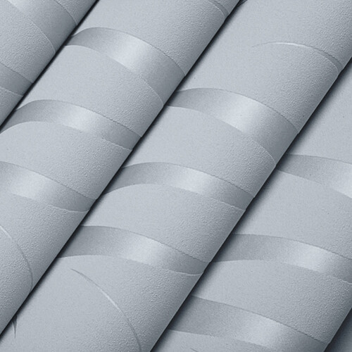 950cm x 53cm Grey Background Silver Waves Pattern Non-pasted Wallpaper