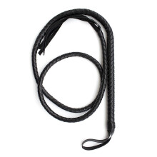 (Black, One size) Bull Whip 6.5 Feet Cow Hide Leather Custom Belly And Bolster Construction Horse