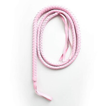 (Pink, One size) Bull Whip 6.5 Feet Cow Hide Leather Custom Belly And Bolster Construction Horse