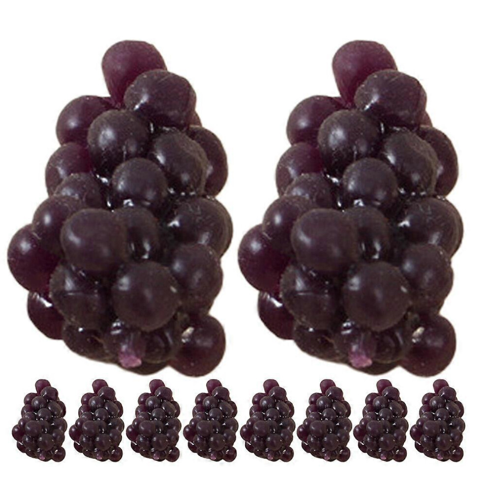 Kricely (, One Size) 20Pcs Miniature Grape Props Mini Artificial Grapes Fake Grapes Artificial Grape Prop Purple