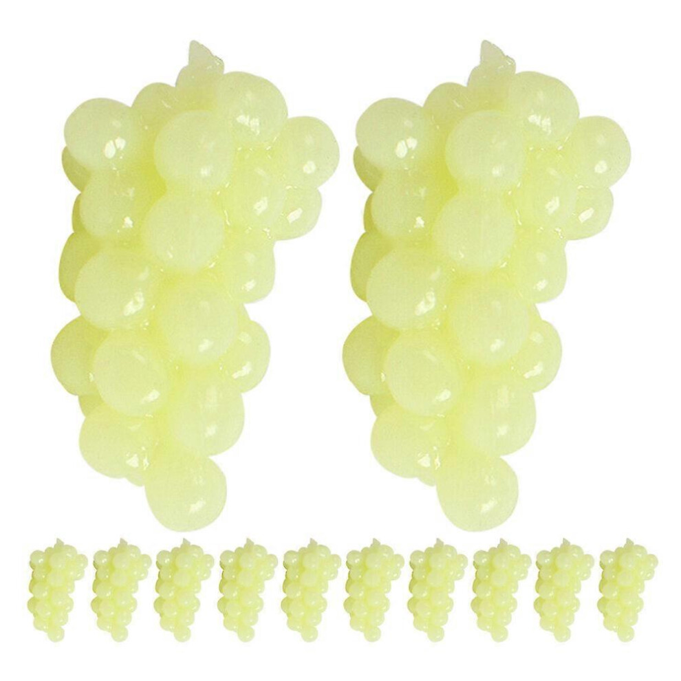 Kricely ( One Size) 20Pcs Miniature Grape Props Mini Artificial Grapes Fake Grapes Artificial Grape Prop Light/Green