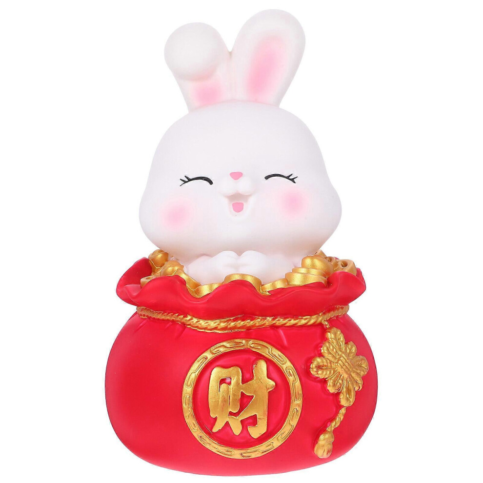 Kricely (23.50X14.50x14.50cm, Picture 1) Bunny Coin Bank Rabbit Money Bank Creative Money Bank Desktop Cartoon Piggy Bank