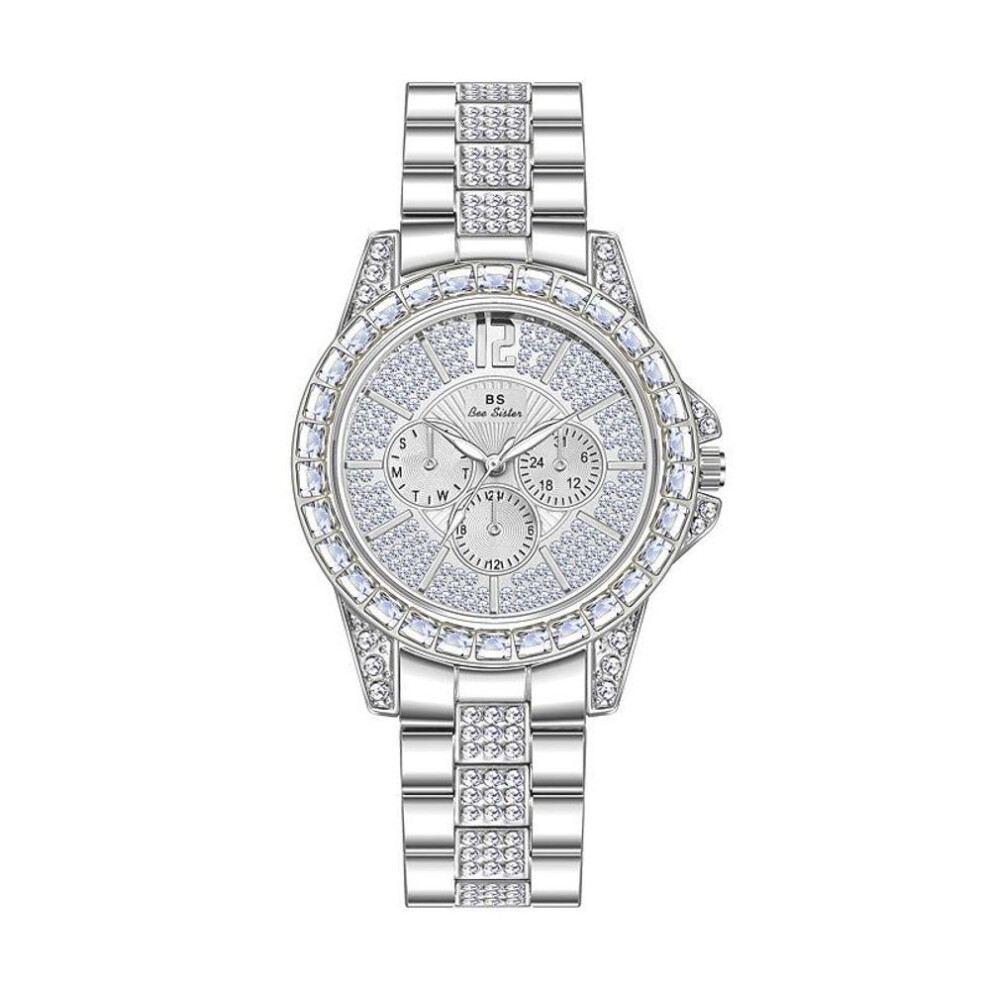 (silver, With box) Bee Sister Bs Women Watches Quartz Diamond Luxury Watch Fashion Top Brand Wristwatch Fashion Watch Ladies Crystal Jewelry Rose Gold Watch 2022