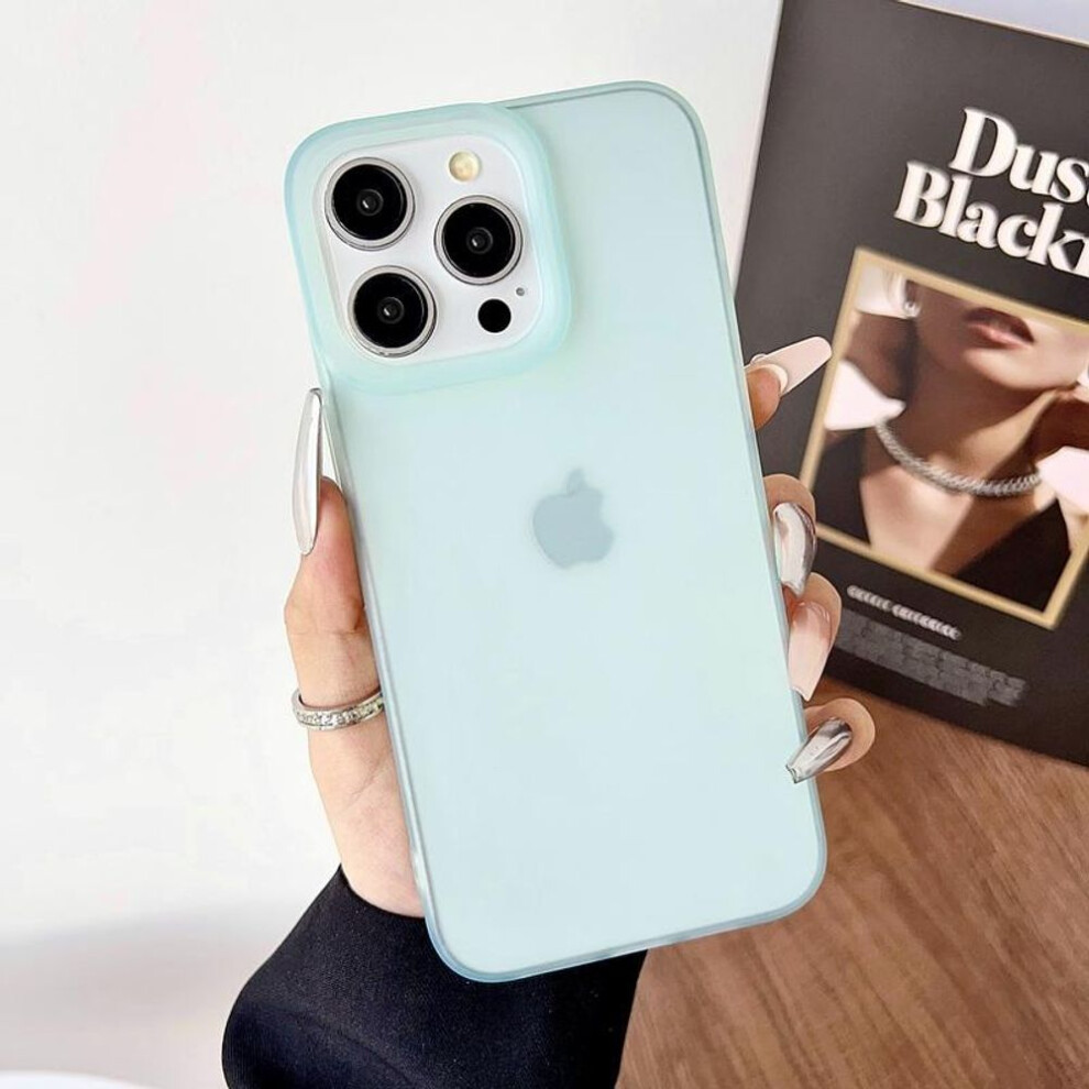 (green, iPhone 11) Candy Color TPU Soft Matte Case For iPhone 16 Plus 15 Pro Max 14 Pro 13 12 11 Transparent Shockproof Clear Lens Protection Phone Cover