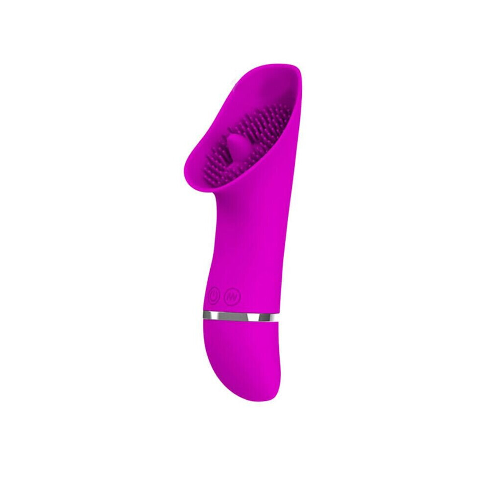 (PurpleWhite) Clit Licking Tongue Sucking Vibrator G-Spot Oral Massager Sex Toys For Women