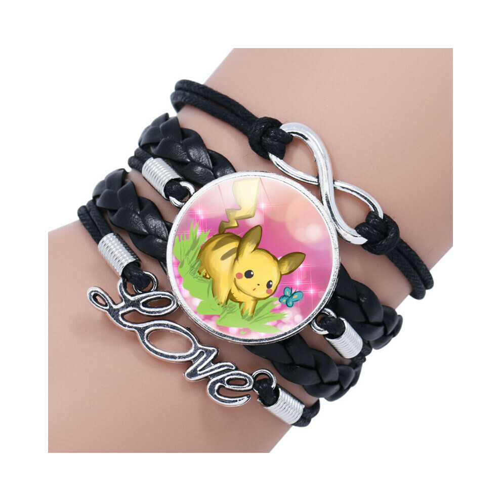 (15) Pikachu Pokemon Bracelet Black Multilayer Design Unique Cartoon Unisex Spring 2022 Jewelry-image-OPC-PG2XXN6-NEW