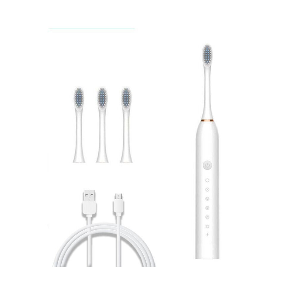 (White) Sonic Electric Toothbrush Ultrasonic Automatic USB Rechargeable IPX7 Waterproof-image-OPC-PG2YCHK-NEW