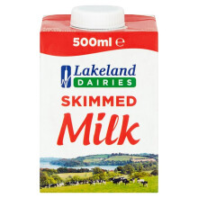 Lakeland Dairies Skimmed Milk 500ml (Case of 12 x 500ml)