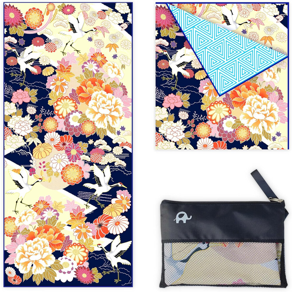 (Kimono Gold, Family Size 72x72") Microfiber Beach Towel - Extra Large 78x35 Inch Sand Free Quick Dry Towel for Travel, Swimming, Camping â Lightwei-image-OPC-PG2YF6J-NEW