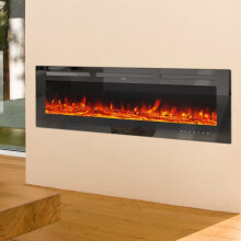 80 Inch Wall Mounted/Recessed Electric Fireplace with 12 Colours