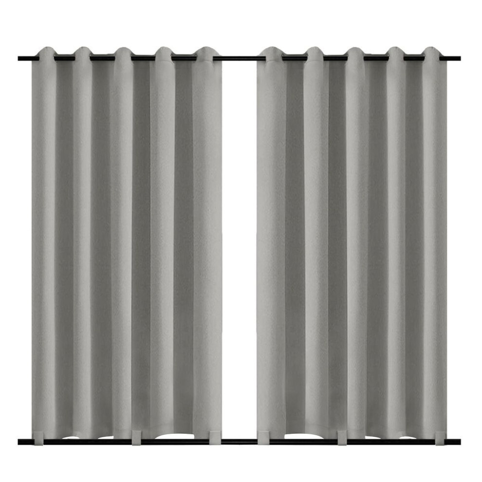 (light gray, 71&apos;&apos;*84&apos;&apos;-1 Panel) Waterproof Extra Large Patio Curtains Windproof Insulated Outdoor Garden Drapes