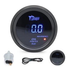 (OIL PRESS BAR) 2" 52mm Car Digital Turbo Boost Gauge PSI BAR Water Temp Oil Temp Oil Pressure Gauge Voltmeter EGT Tachometer RPM gauge