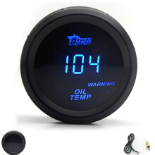(OIL TEMP) 2" 52mm Car Digital Turbo Boost Gauge PSI BAR Water Temp Oil Temp Oil Pressure Gauge Voltmeter EGT Tachometer RPM gauge