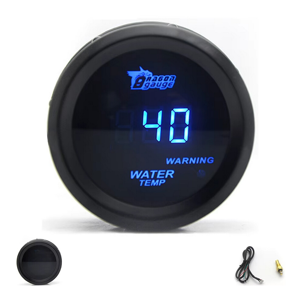 (Water Temp) 2" 52Mm Car Digital Turbo Boost Gauge Psi Bar Water Temp Oil Temp Oil Pressure Gauge Voltmeter Egt Tachometer Rpm Gauge Blue 6921442390907
