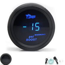 (BOOST PSI) 2" 52mm Car Digital Turbo Boost Gauge PSI BAR Water Temp Oil Temp Oil Pressure Gauge Voltmeter EGT Tachometer RPM gauge