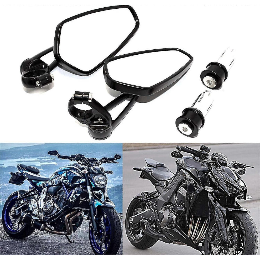 Motorcycle Handlebar Mirrors Motorbike Mirrors For Xj6 Mt01 Mt03 Mt07 Mt09 (Black) A282 Black 5778930777051
