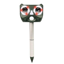 Ultrasonic Animal Repellent, Outdoor Solar Powered And Waterproof with Flashing Led Light And Sound