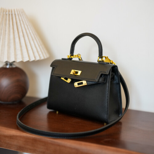 (Black) Kelly Bag Mini Crossbody Bag 1