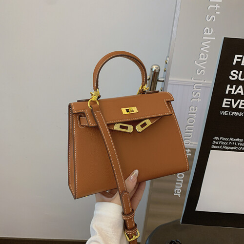 (Brown) Kelly Bag Mini Crossbody Bag 2