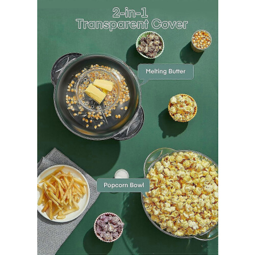 Machine à pop-corn, 2 en 1, machine à pop-corn à l'huile chaude et à griller 2
