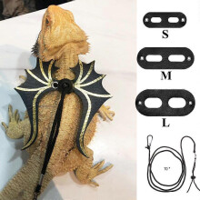 3 Size Pack Bearded Dragon Lizard Leash Harness