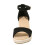 (35, Black) Women's Elastic Ankle Strap Espadrilles Wedge Sandals 3