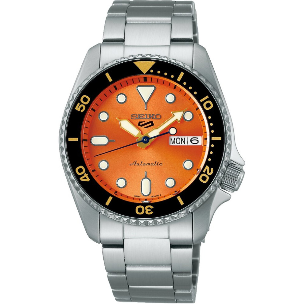 Seiko 5 Sports Srpk35k1 Skx Midi Reissue Orange Dial Automatic Men's Watch