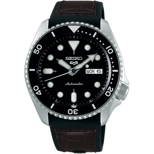Seiko Seiko 5 Sports SRPD55K2 Ανδρικό ρολόι με μαύρο καντράν και αυτόματο ρολόι 1