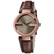 Gucci YA133504 Interlocking Brown Dial Ladies Watch