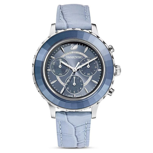 Swarovski Swarovski 5580600 Octea Lux Γυναικείο ρολόι χρονογράφου με δερμάτινο λουράκι
