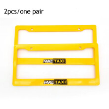 (2) 1 Pair(2pcs) JDM Racing Style USA Standard ABS Car License Plate Frame For Tofu Akina Fake Taxi Spoon Hokkaido Decoration Auto