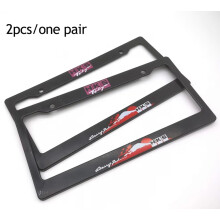 (4) 1 Pair(2pcs) JDM Racing Style USA Standard ABS Car License Plate Frame For Tofu Akina Fake Taxi Spoon Hokkaido Decoration Auto