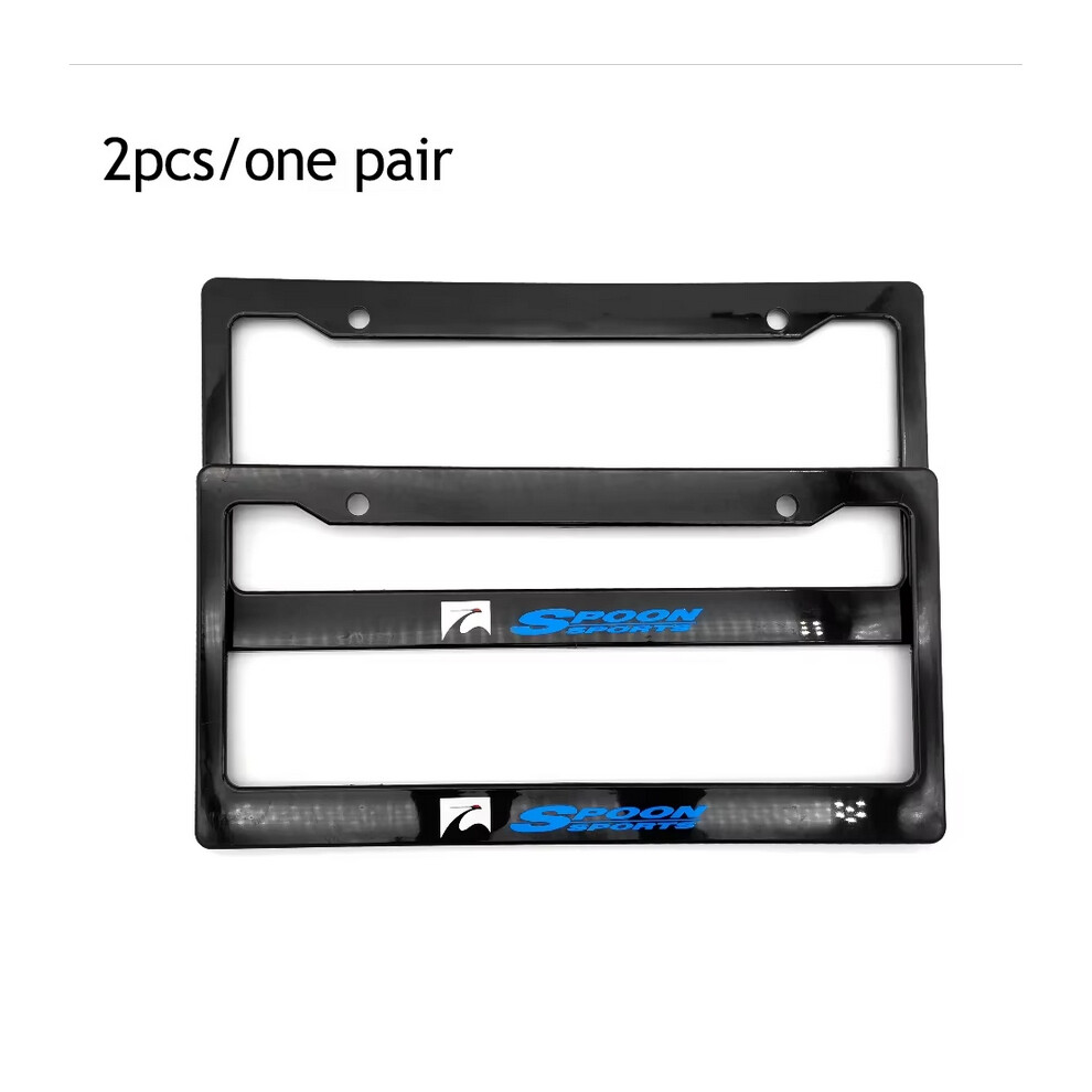 (6) 1 Pair(2Pcs) Jdm Racing Style Usa Standard Abs Car License Plate Frame For Tofu Akina Fake Taxi Spoon Hokkaido Decoration Auto 6928105045976