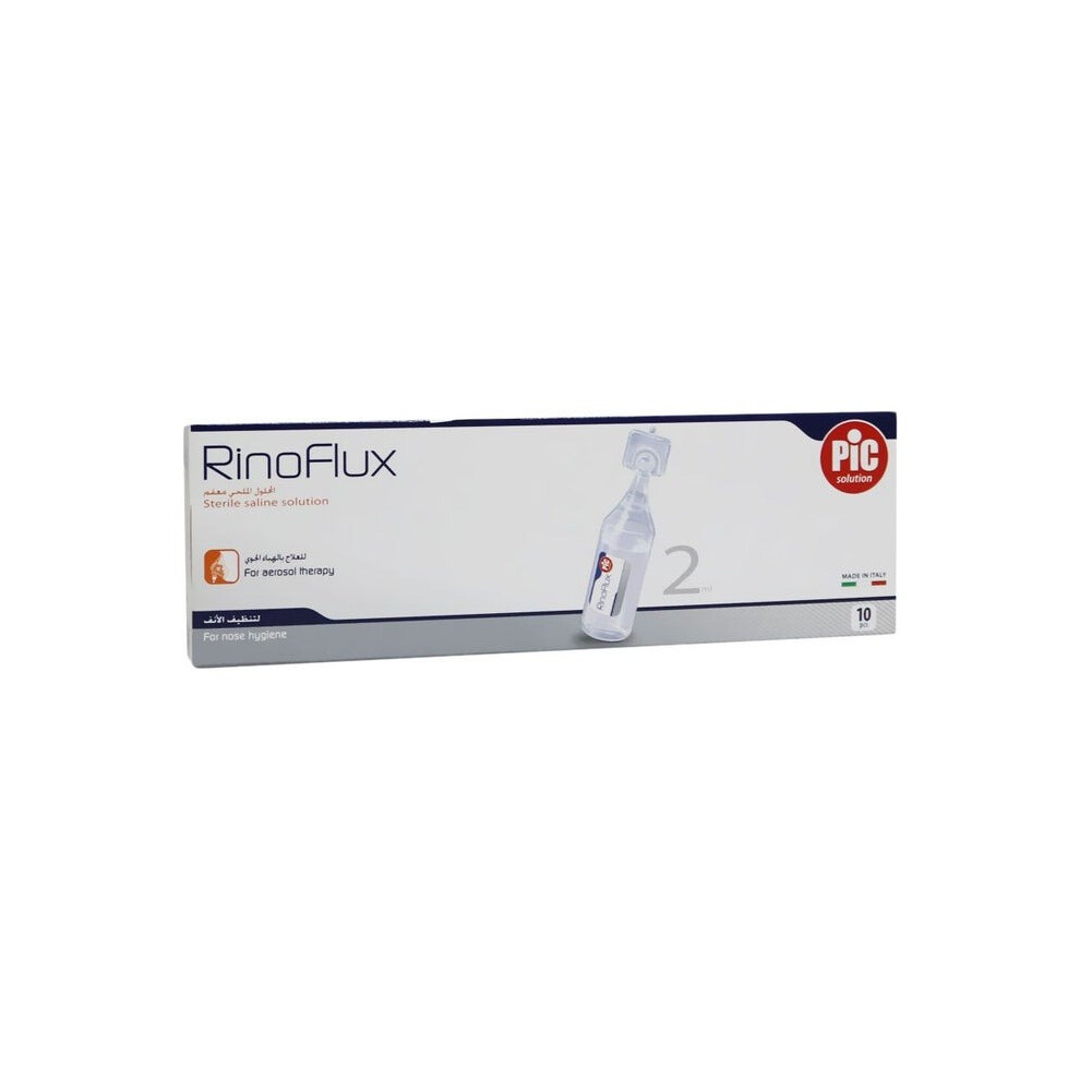 Pic Rinoflux Sterile Saline Solution|Provides immediate relief| Nasal Care & Congestion Relief | Safe for Daily Use -  2mL 10's