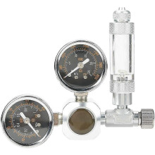 (As show, One size) CO2 Regulator for Aquariums Double Aquarium CO2 Pressure Gauge Adjustable Pressure CO2 System with Bubble Counter and Check Valve(W21.8)