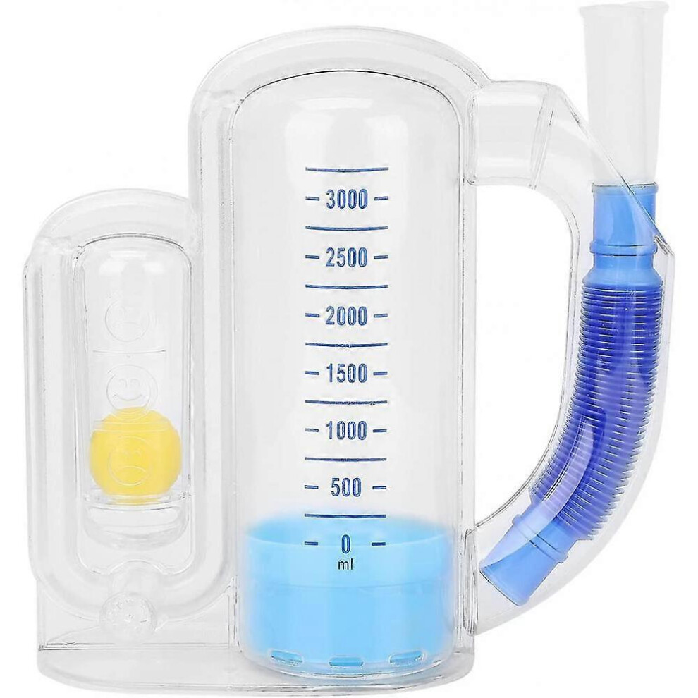 (3000ml respirator, One size) Spirometry Breathing Exerciser, Blow And Breathe Lung Exerciser Breathing Aids Spirometer Breath Measurement Vital Capac