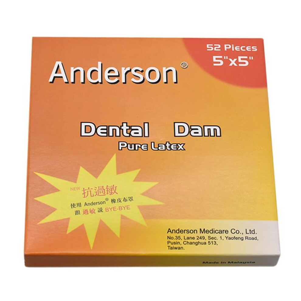 52pcs/box Dental Dam Pure Latex Material High Quality Anti-allergy Dentist Rubber Dam  5*5 Inch