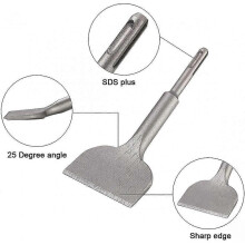 (As show, One size) Sds Plus Tile Chisel, 165mm X 75mm High Quality Extension Series, Curved Chisel Chisel For Ceramic And Floor Ti XOP